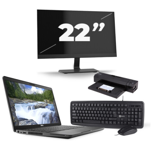 Dell Latitude 5500 - Intel Core i5-8e Generatie - 15 inch - 8GB RAM - 256GB SSD - Windows 11 + 1x 22 inch Monitor Tweedehands