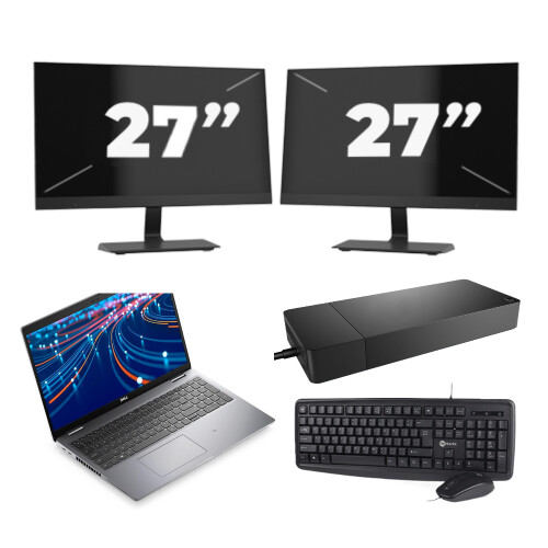 Dell Latitude 5520 - Intel Core i5-11e Generatie - 15 inch - 16GB RAM - 512GB SSD - Windows 11 Home + 2x 27 inch Monitor Tweedehands