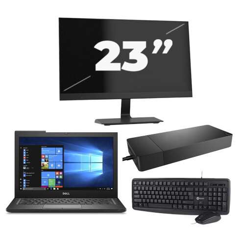 Dell Latitude 7280 - Intel Core i5-6e Generatie - 12 inch - 8GB RAM - 256GB SSD - Windows 11 + 1x 23 inch Monitor Tweedehands