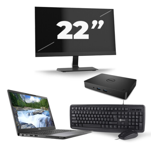 Dell Latitude 7300 - Intel Core i5-8e Generatie - 13 inch - 16GB RAM - 256GB SSD - Windows 11 + 1x 22 inch Monitor Tweedehands