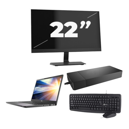 Dell Latitude 7300 - Intel Core i5-8e Generatie - 13 inch - 8GB RAM - 256GB SSD - Windows 11 + 1x 22 inch Monitor Tweedehands