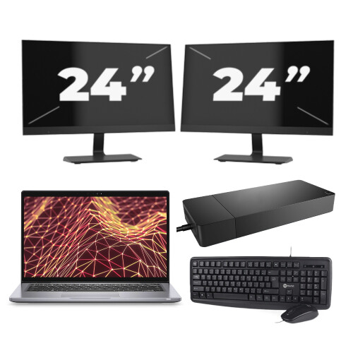 Dell Latitude 7330 - Intel Core i5-12e Generatie - 13 inch - Touch - 16GB RAM - 256GB SSD - Windows 11 Home + 2x 24 inch Monitor Tweedehands