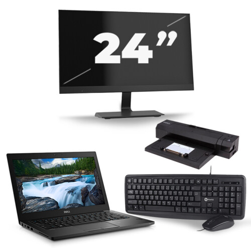 Dell Latitude 7390 - Intel Core i7-8e Generatie - 13 inch - 8GB RAM - 256GB SSD - Windows 11 + 1x 24 inch Monitor Tweedehands