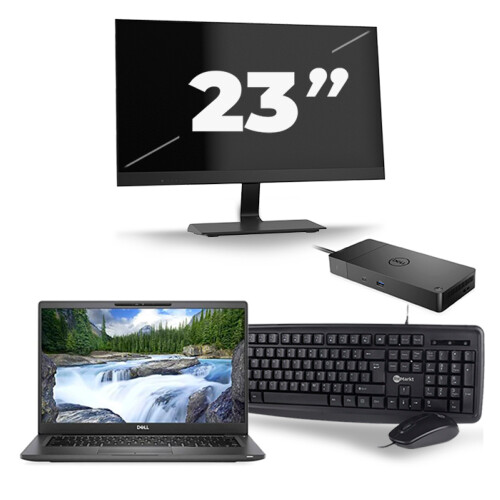 Dell Latitude 7400 - Intel Core i7-8e Generatie - 14 inch - 16GB RAM - 256GB SSD - Windows 11 + 1x 23 inch Monitor Tweedehands