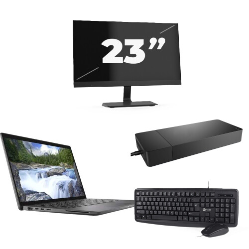 Dell Latitude 7410 - Intel Core i5-10e Generatie - 14 inch - 16GB RAM - 256GB SSD - Windows 11 Home + 1x 23 inch Monitor Tweedehands