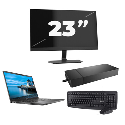 Dell Latitude 7420 - Intel Core i5-11e Generatie - 14 inch - 16GB RAM - 256GB SSD - Windows 11 Home + 1x 23 inch Monitor Tweedehands