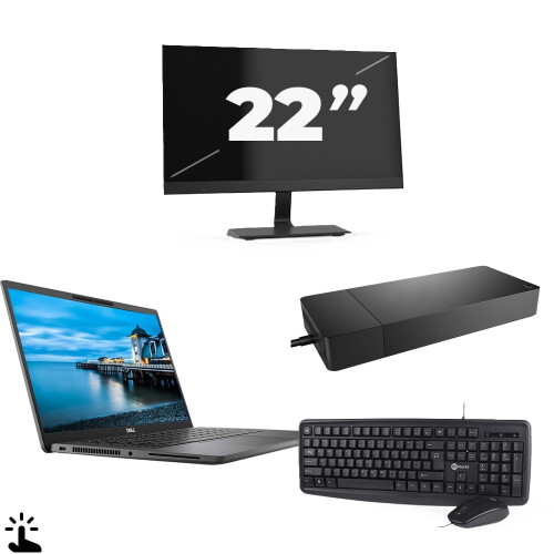Dell Latitude 7420 - Intel Core i5-11e Generatie - 14 inch - Touch - 16GB RAM - 256GB SSD - Windows 11 Home + 1x 22 inch Monitor Tweedehands