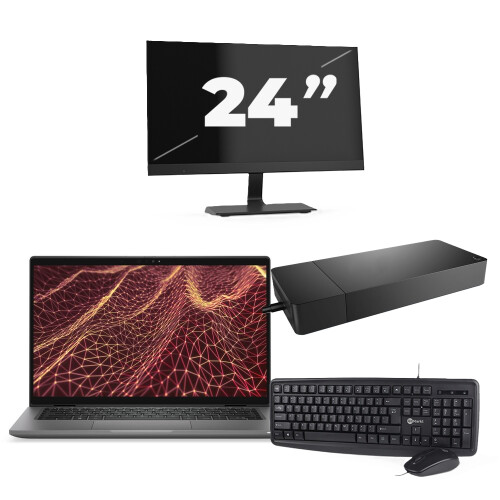 Dell Latitude 7430 - Intel Core i5-12e Generatie - 14 inch - 16GB RAM - 256GB SSD - Windows 11 Home + 1x 24 inch Monitor Tweedehands
