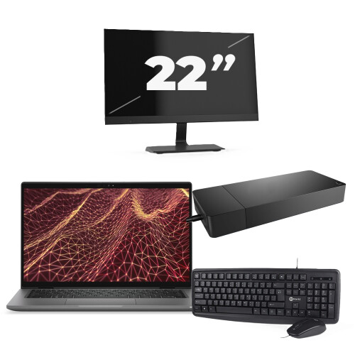 Dell Latitude 7430 - Intel Core i5-12e Generatie - 14 inch - 16GB RAM - 256GB SSD - Windows 11 Home + 1x 22 inch Monitor Tweedehands