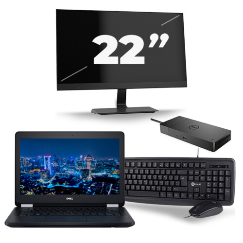 Dell Latitude E5270 - Intel Core i5-6e Generatie - 12 inch - 8GB RAM - 256GB SSD - Windows 11 + 1x 22 inch Monitor Tweedehands