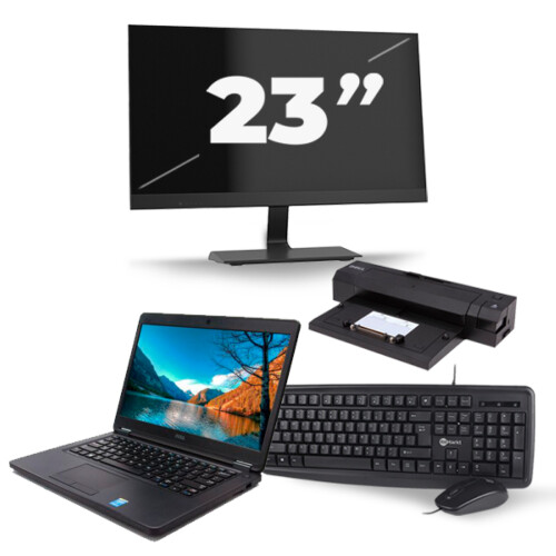 Dell Latitude E5450 - Intel Core i5-5e Generatie - 14 inch - 8GB RAM - 256GB SSD - Windows 11 + 1x 23 inch Monitor Tweedehands