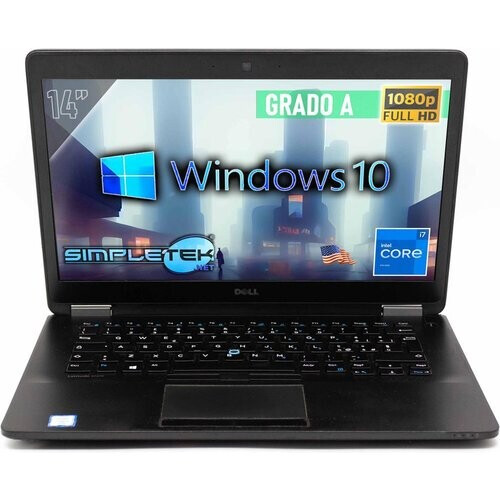 Dell Latitude E7470 14" Core i7 3.1 GHz - SSD 480 GB - 16GB QWERTY - Engels Tweedehands