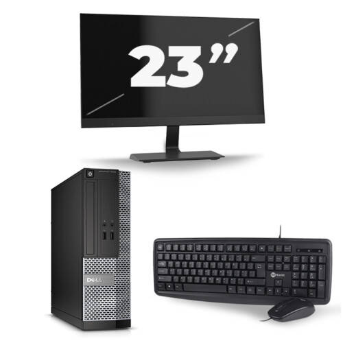 Dell Optiplex 3020 SFF - Intel Core i5-4e Generatie - 8GB RAM - 256GB SSD - Windows 10 + 1x 23 inch Monitor Tweedehands
