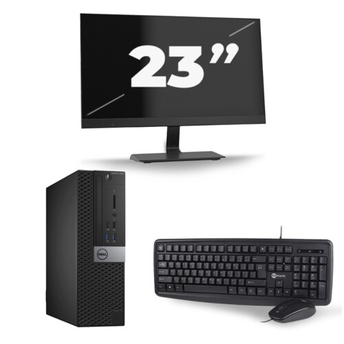 Dell Optiplex 3040 SFF - Intel Core i7-6e Generatie - 8GB RAM - 256GB SSD - Windows 11 + 1x 23 inch Monitor Tweedehands