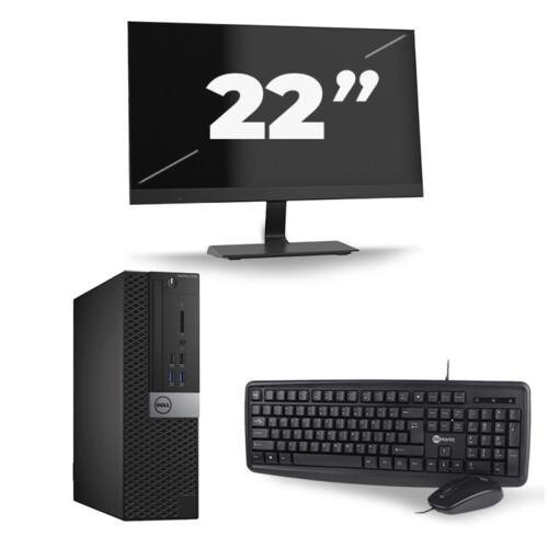 Dell Optiplex 3040 SFF - Intel Core i7-6e Generatie - 8GB RAM - 256GB SSD - Windows 11 + 1x 22 inch Monitor Tweedehands