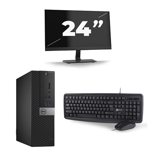 Dell Optiplex 3040 USFF - Intel Core i7-6e Generatie - 16GB RAM - 256GB SSD - Windows 11 + 1x 24 inch Monitor Tweedehands