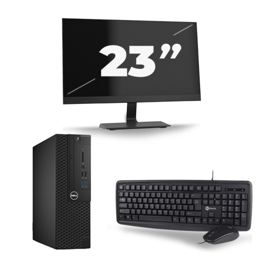 Dell Optiplex 3050 SFF - Intel Core i5-7e Generatie - 8GB RAM - 256GB SSD - Windows 11 + 1x 23 inch Monitor Tweedehands