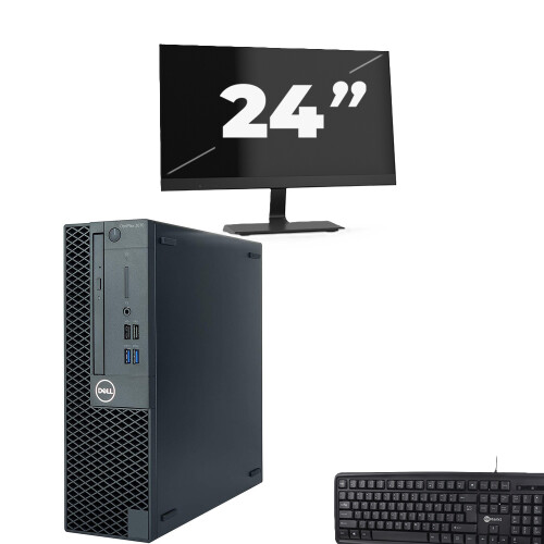 Dell OptiPlex 3070 SFF - Intel Core i3-9e Generatie - 8GB RAM - 256GB SSD - Windows 11 + 1x 24 inch Monitor Tweedehands
