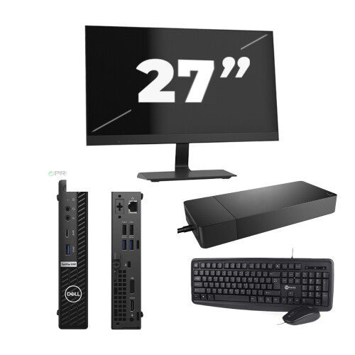 Dell OptiPlex 5080 USFF - Intel Core i5-10e Generatie - 8GB RAM - 256GB SSD - Windows 11 + 1x 27 inch Monitor Tweedehands
