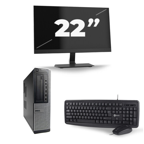 Dell Optiplex 7010 Desktop - Intel Core i5-3e Generatie - 8GB RAM - 256GB SSD - Windows 10 + 1x 22 inch Monitor Tweedehands
