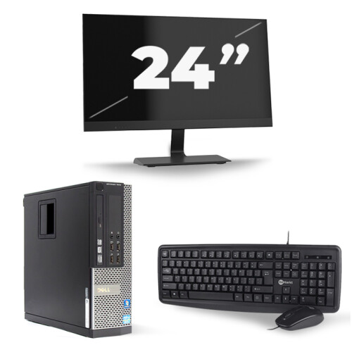 Dell Optiplex 7010 SFF - Intel Core i5-3e Generatie - 8GB RAM - 256GB SSD - Windows 10 + 1x 24 inch Monitor Tweedehands