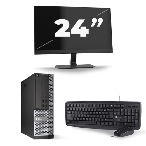 Dell Optiplex 7020 SFF - Intel Core i5-4e Generatie - 8GB RAM - 256GB SSD - Windows 10 + 1x 24 inch Monitor Tweedehands