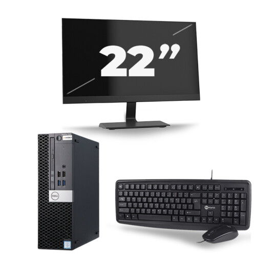 Dell Optiplex 7040 SFF - Intel Core i5-6e Generatie - 8GB RAM - 256GB SSD - Windows 11 + 1x 22 inch Monitor Tweedehands