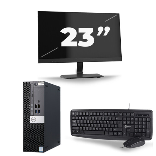 Dell Optiplex 7040 SFF - Intel Core i7-6e Generatie - 16GB RAM - 256GB SSD - Windows 11 + 1x 23 inch Monitor Tweedehands