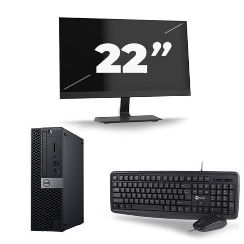 Dell Optiplex 7060 SFF - Intel Core i5-8e Generatie - 16GB RAM - 256GB SSD - Windows 11 + 1x 22 inch Monitor Tweedehands