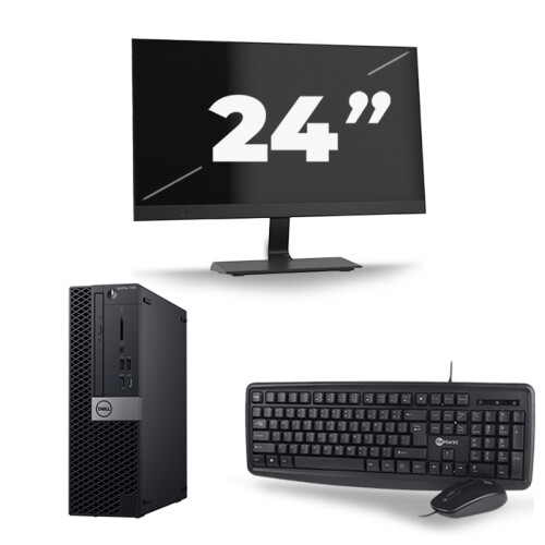 Dell Optiplex 7060 SFF - Intel Core i5-8e Generatie - 8GB RAM - 256GB SSD - Windows 11 + 1x 24 inch Monitor Tweedehands