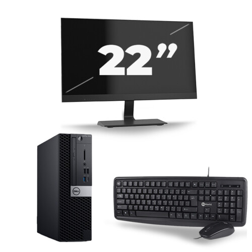 Dell Optiplex 7070 SFF - Intel Core i5-8e Generatie - 8GB RAM - 256GB SSD - Windows 11 + 1x 22 inch Monitor Tweedehands
