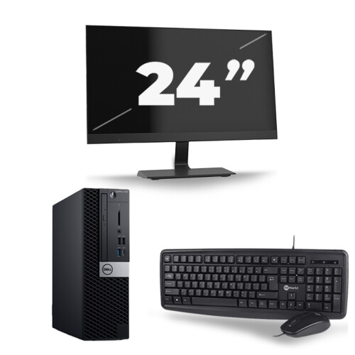Dell Optiplex 7070 SFF - Intel Core i5-8e Generatie - 8GB RAM - 256GB SSD - Windows 11 + 1x 24 inch Monitor Tweedehands