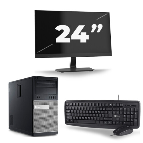 Dell Optiplex 790 Micro Tower - Intel Core i3-2e Generatie - 8GB RAM - 256GB SSD - Windows 10 + 1x 24 inch Monitor Tweedehands