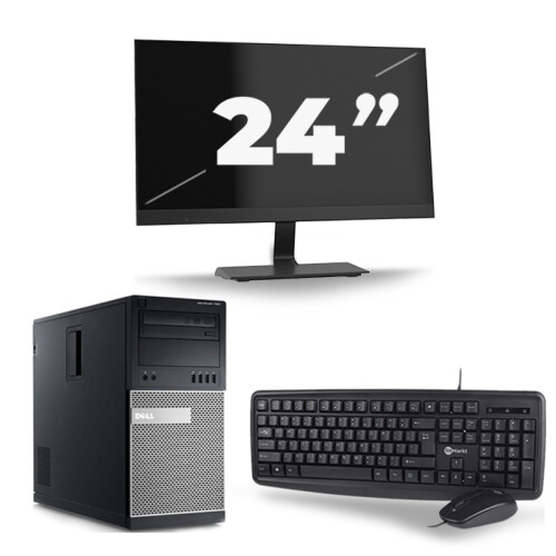 Dell Optiplex 790 Micro Tower - Intel Core i3-2e Generatie - 8GB RAM - 256GB SSD - Windows 10 + 1x 24 inch Monitor Tweedehands