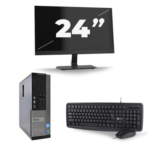Dell Optiplex 9020 SFF - Intel Core i5-4e Generatie - 8GB RAM - 256GB SSD - Windows 10 + 1x 24 inch Monitor Tweedehands