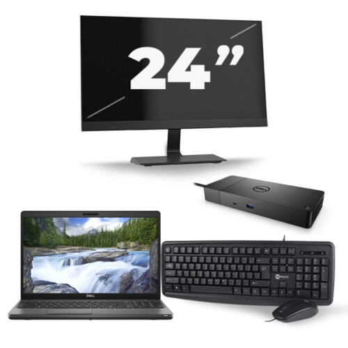 Dell Precision 3541 - Intel Core i7-9e Generatie - 15 inch - 8GB RAM - 256GB SSD - Windows 11 + 1x 24 inch Monitor Tweedehands