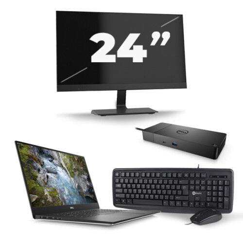 Dell Precision 5540 - Intel Core i7-9e Generatie - 15 inch - 16GB RAM - 256GB SSD - Windows 11 + 1x 24 inch Monitor Tweedehands