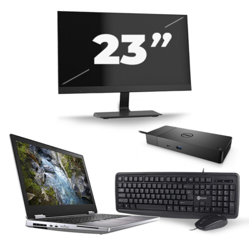 Dell Precision 7540 - Intel Core i7-9e Generatie - 15 inch - 16GB RAM - 256GB SSD - Windows 11 + 1x 23 inch Monitor Tweedehands