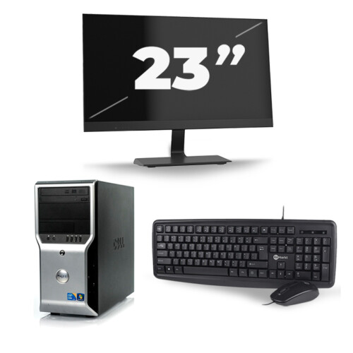 Dell Precision T1500 Micro Tower - Intel Core i5-1e Generatie - 8GB RAM - 256GB SSD - Windows 10 + 1x 23 inch Monitor Tweedehands