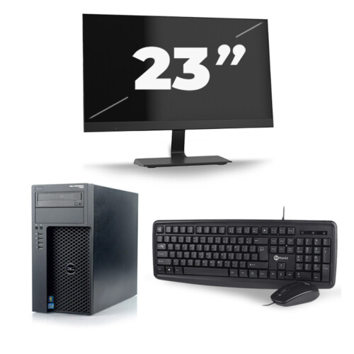 Dell Precision T1650 Micro Tower - Intel Core i3-2e Generatie - 8GB RAM - 256GB SSD - Windows 10 + 1x 23 inch Monitor Tweedehands
