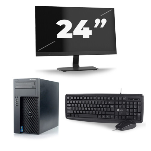 Dell Precision T1650 Micro Tower - Intel Core i5-2e Generatie - 8GB RAM - 256GB SSD - Windows 10 + 1x 24 inch Monitor Tweedehands