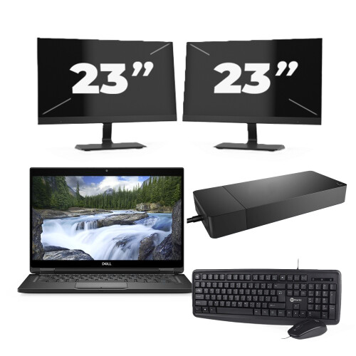 Dell XPS 13 7390 - Intel Core i5-10e Generatie - 13 inch - 8GB RAM - 256GB SSD - Windows 11 Home + 2x 23 inch Monitor Tweedehands