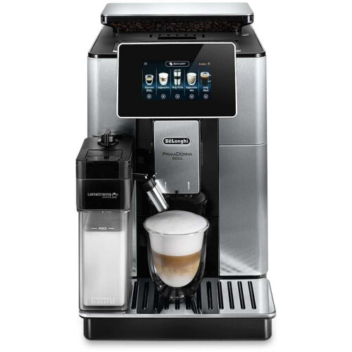 DeLonghi PrimaDonna Soul ECAM 610.74.MB - Volautomatische Koffiemachine - 21 Koffierecepten - Metallic Tweedehands