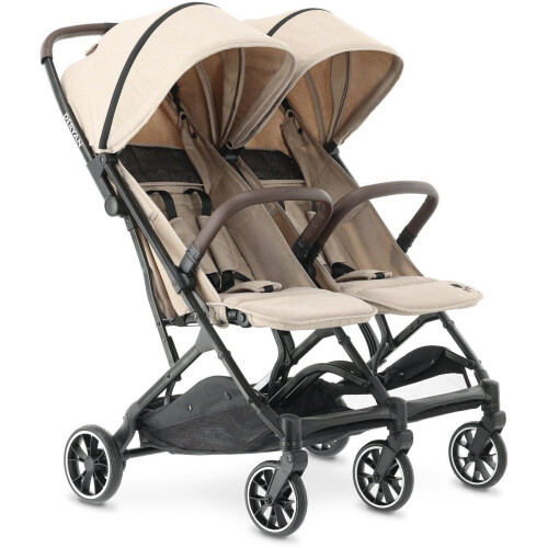 Deryan Rolo X2 - Dubbele Buggy - Compact vouwbaar - Nougat
