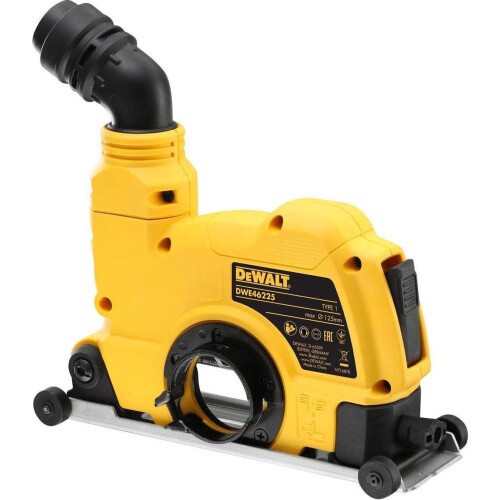 DeWALT DWE46225 - Slijperkap - Stofafzuiging voor 125 mm haakse slijpers - Zwart Geel