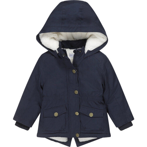 Dirkje U-LOVE - Meisjes Jas - Parka - Capuchon - Donkerblauw - Maat 92