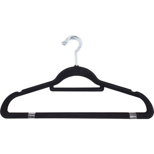 DoaBuy Kleerhanger - Vilt - Anti-slip - Zwart (10 stuks)