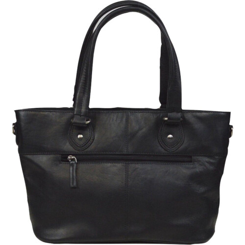 DSTRCT Croco Schoudertas - 6 vakken - zwart