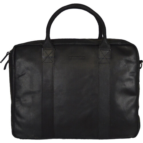 DSTRCT Main Street - Laptoptas - 15.6 inch - Leer - Zwart