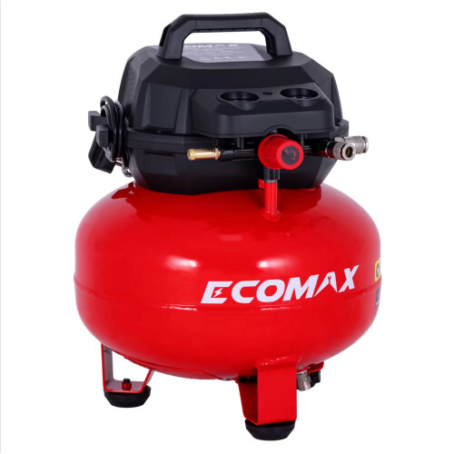 Ecomax Pancake Luchtcompressor 23L - Compact - Dubbele Aansluiting Tweedehands